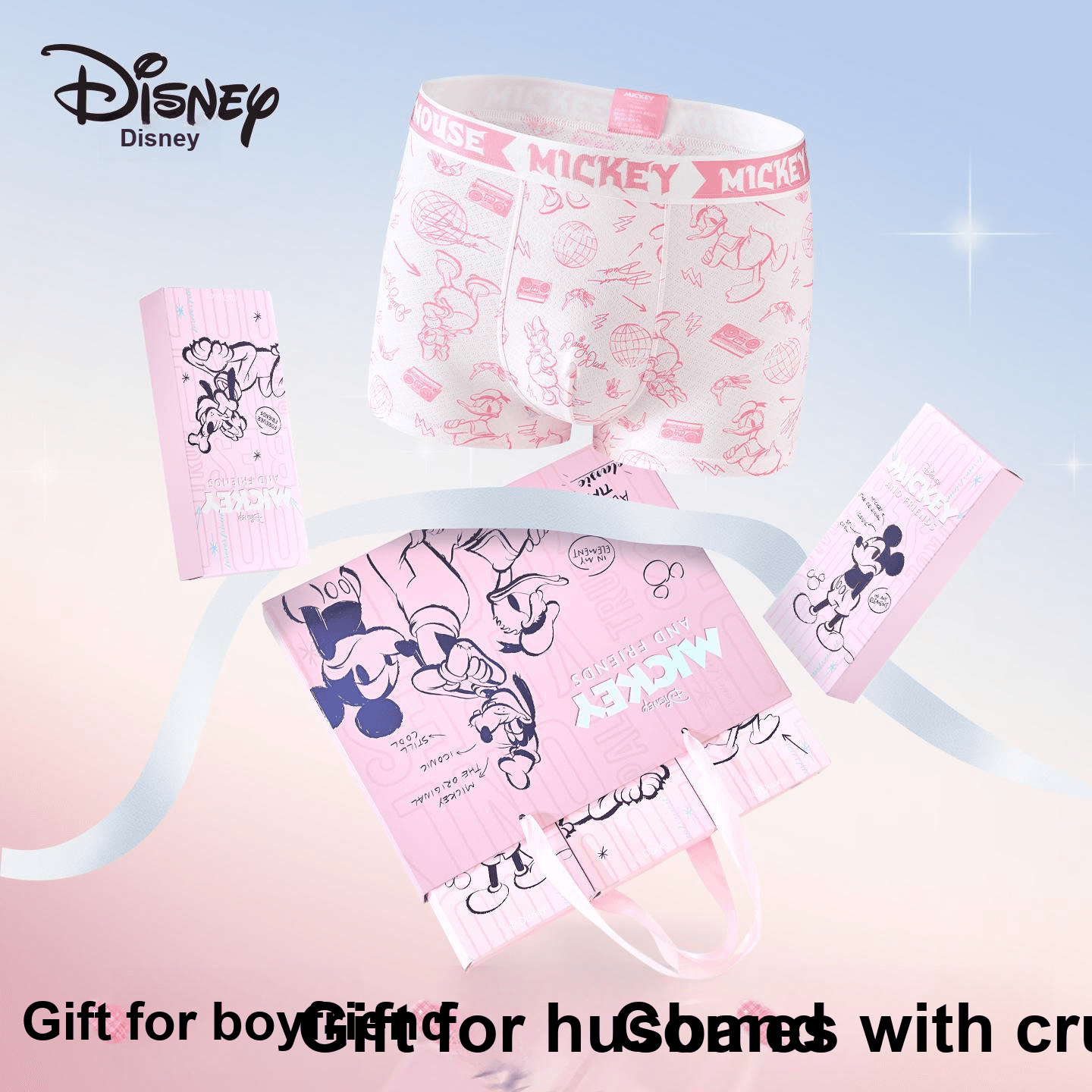 Трусы Disney Mickey Mouse Collection Дональд Дак Коллекция Боксеры Мужской Сумка для покупок Подарочный набор 3 шт - изображение 8