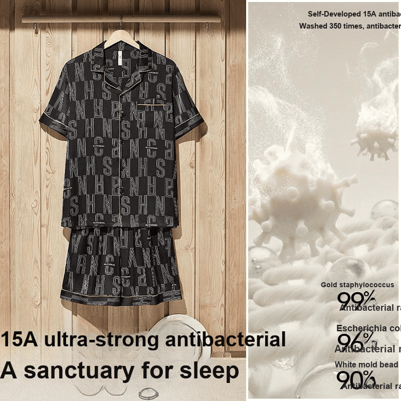 Пижама HLA Geometric Trend Series 8002 [Сумка для покупок включена] Мужской комплект пижам - изображение 2