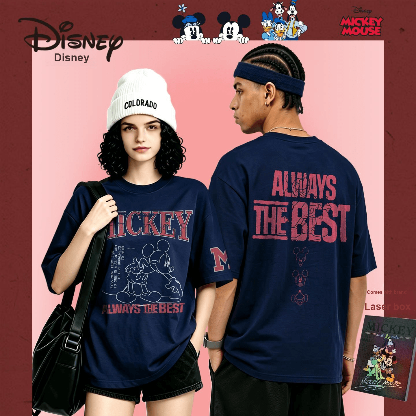 Футболка Disney Mickey SERIES Футболки с короткими рукавами Унисекс Gift Box Set - изображение 2