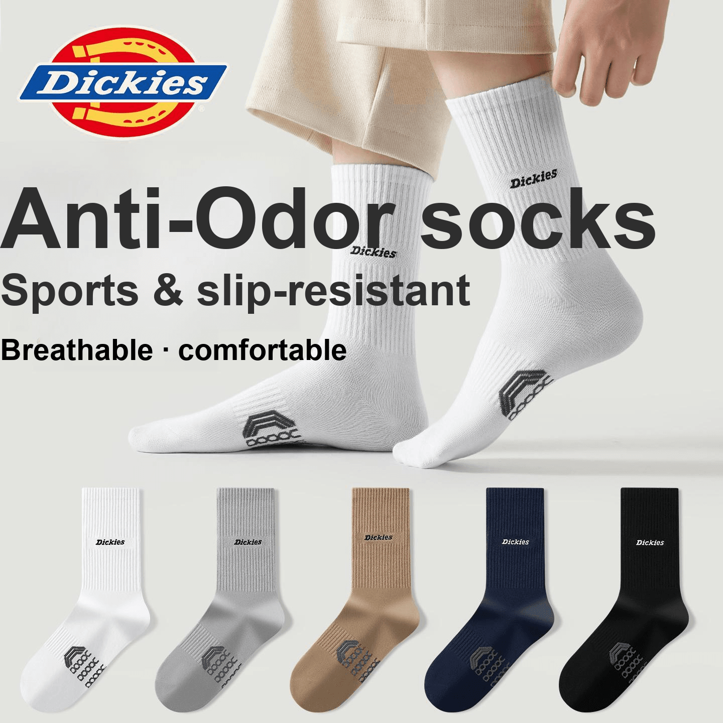 Носки Dickies Носки Crew Унисекс Сумка для покупок 5 пар - изображение 4