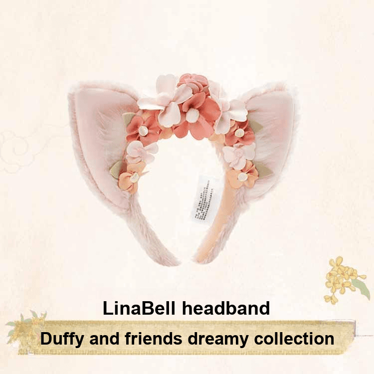 Disney x DISNEYLAND Duffy и Friends Dreamy Collection Линабелл Цветочный Ободок Шанхайский Дисней Милый Стиль - изображение 4
