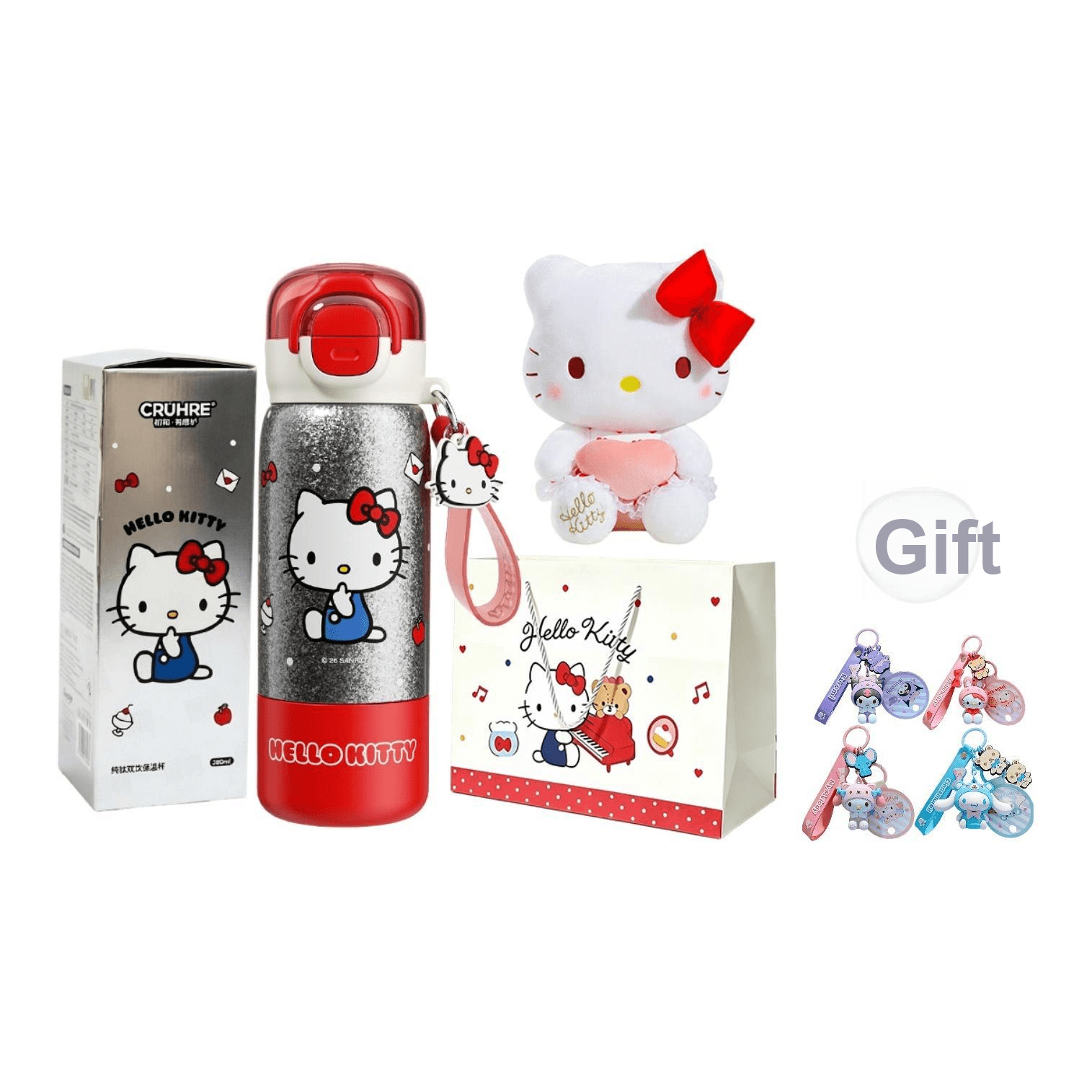 Санрио X Cruhre Chuhe Совместная модель Чистый титан THERMOS Подстаканник Высококачественная Чашка для воды - изображение 8