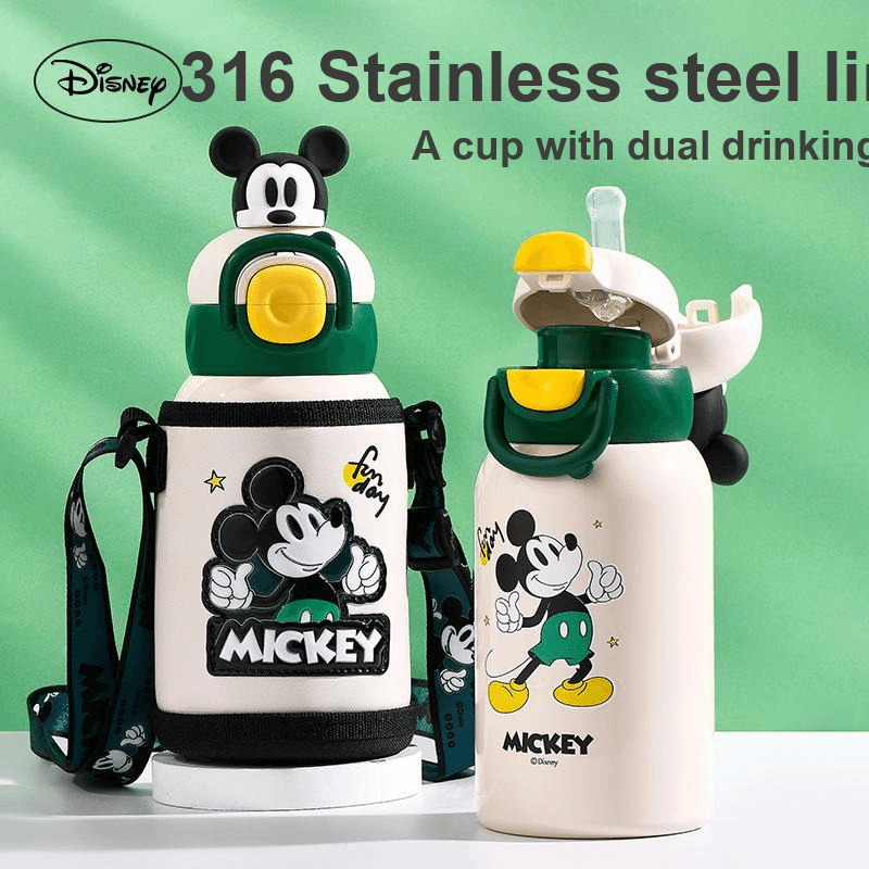 Disney Lotso Mickey Mouse Милый стиль Детский Термокружка для Мальчиков и Девочек с соломинкой Чашка для воды - изображение 4