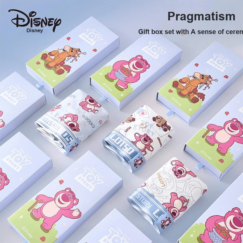 Трусы Disney Strawberry Bear Series DSN041# Лотсо Red Heart Пони Настольный Сумка для покупок 3 шт Мужской Боксеры - изображение 4