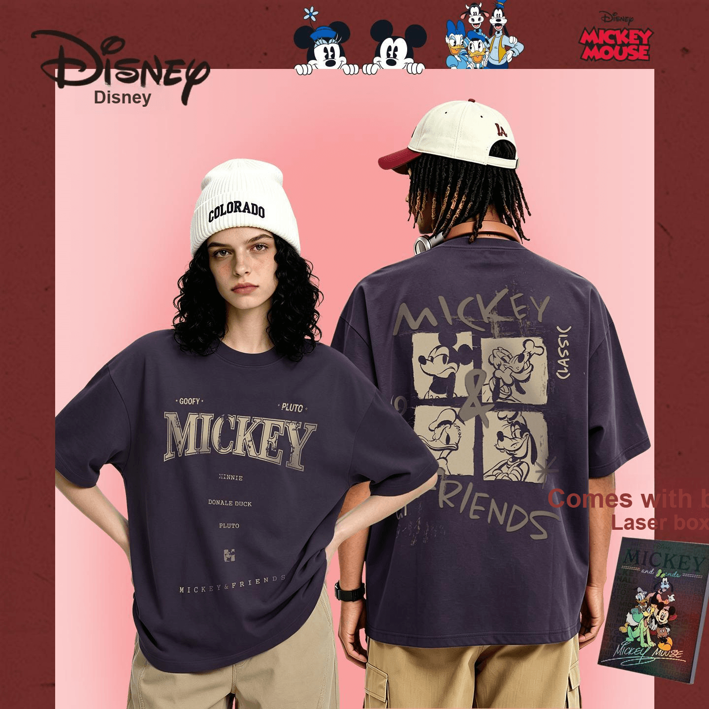 Футболка Disney Mickey Mouse Стич T-рубашка унисекс - изображение 2