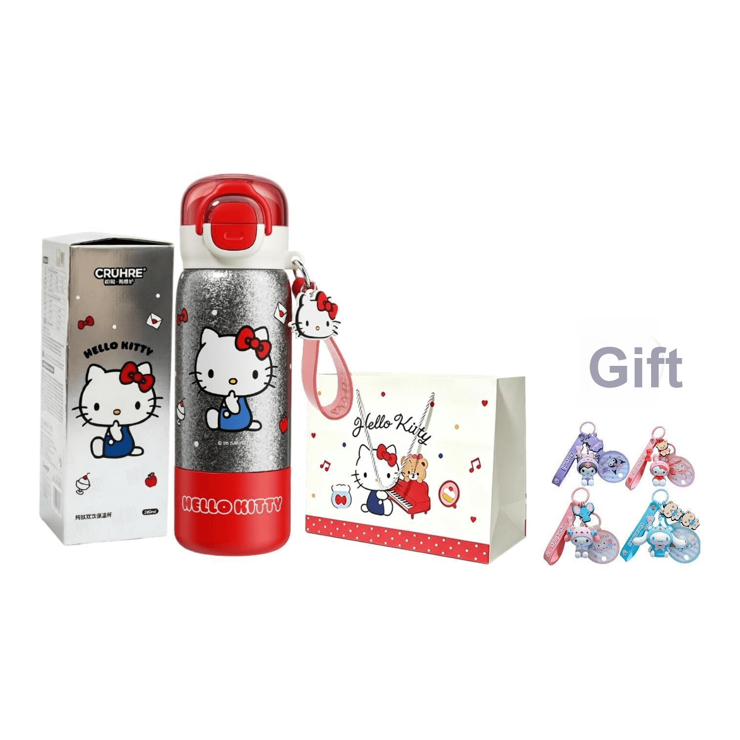 Санрио X Cruhre Chuhe Совместная модель Чистый титан THERMOS Подстаканник Высококачественная Чашка для воды - изображение 4