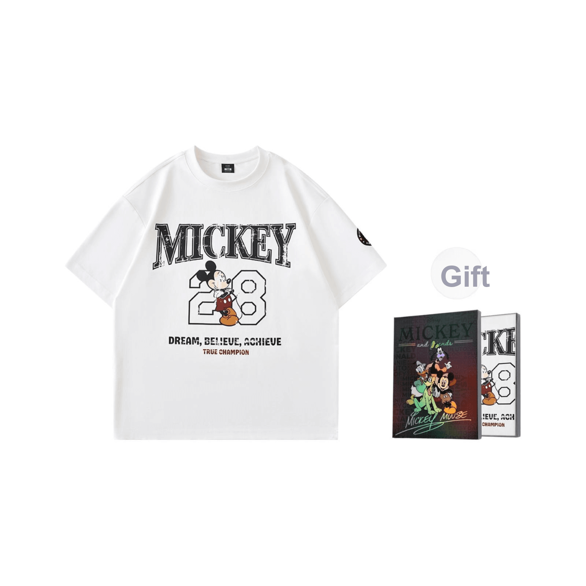 Футболка DISNEY MICKEY MOUSE Короткий рукав T-рубашка Унисекс Набор в подарочной коробке - изображение 1