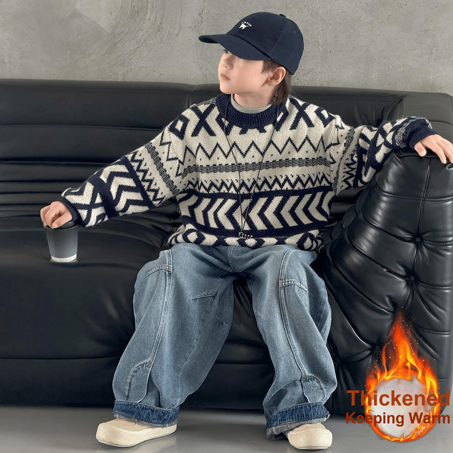 EASTERN CAMEL Темно-синий Kids Свитера - изображение 4