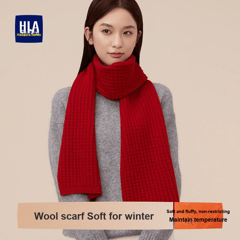 Шарф Шарфы из овечьей шерсти HLA Knit Унисекс - изображение 3