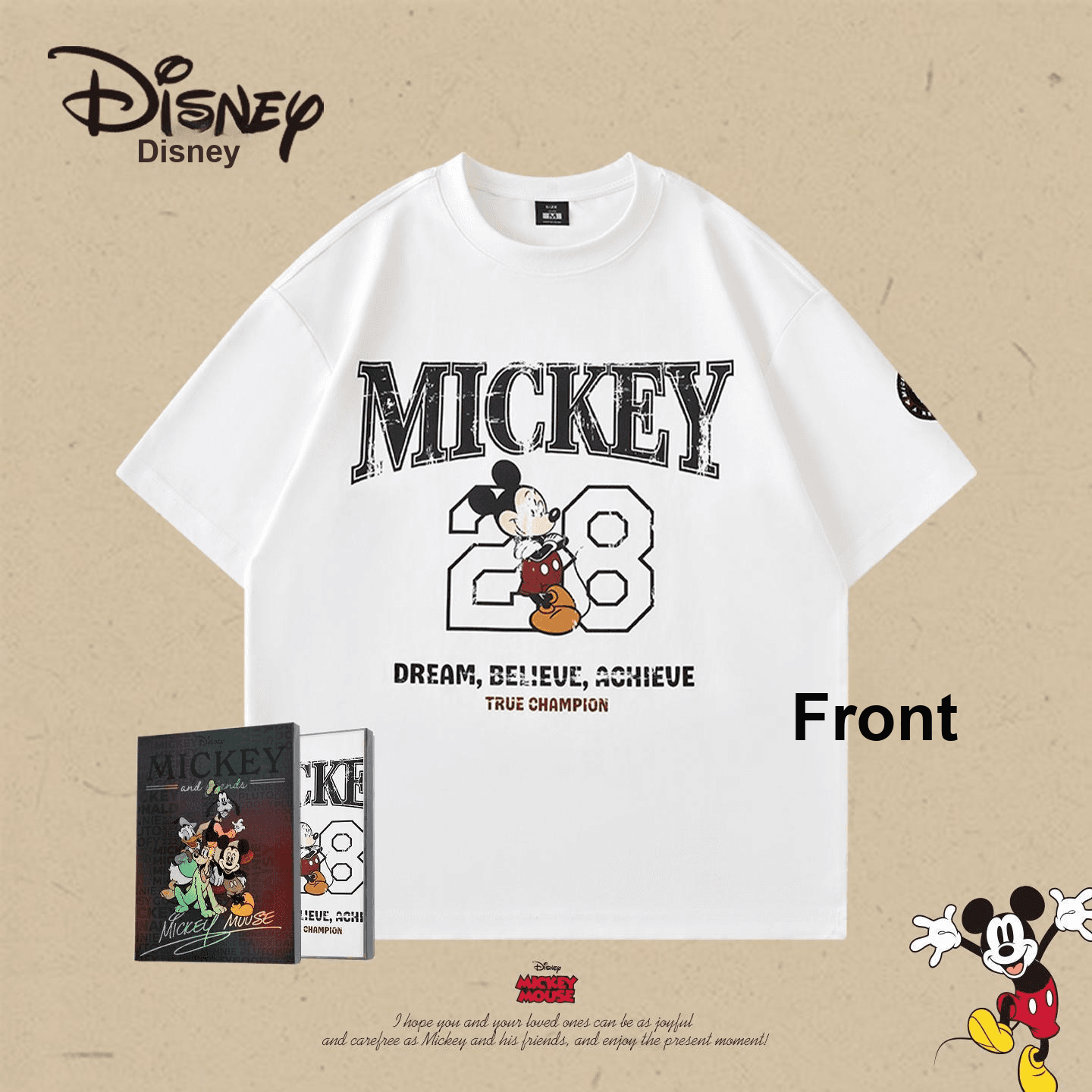 Футболка DISNEY MICKEY MOUSE Короткий рукав T-рубашка Унисекс Набор в подарочной коробке - изображение 6
