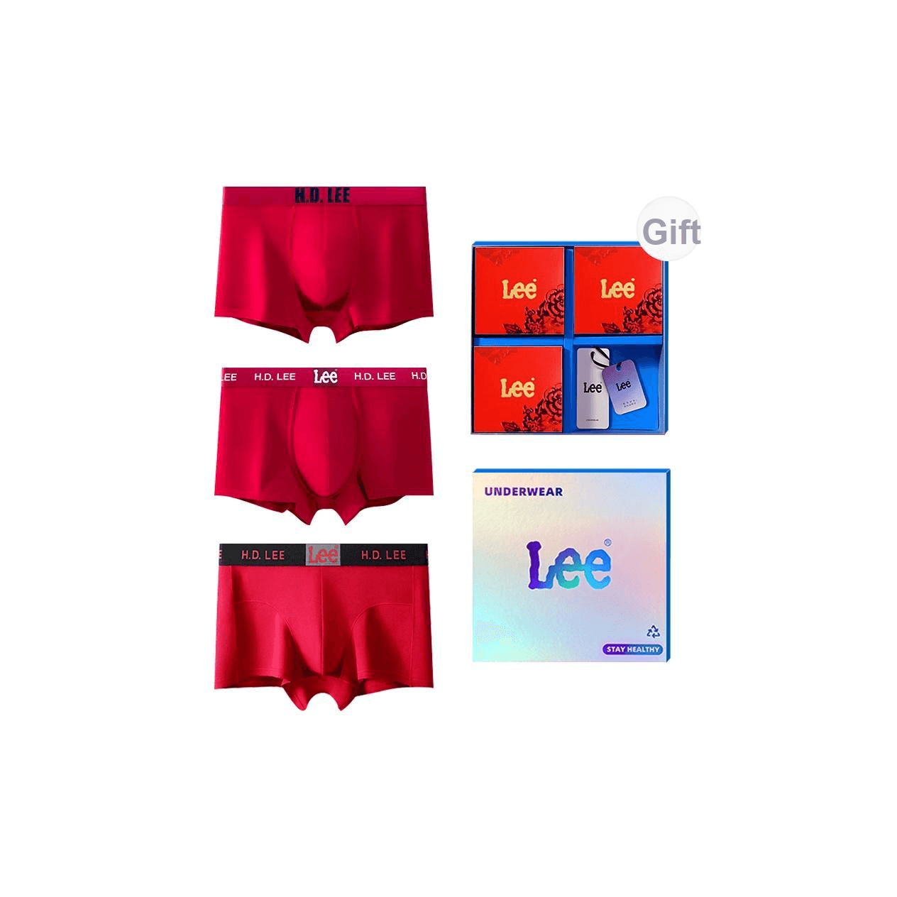Трусы Lee Classic 101 Трусы Подарочная Коробка Мужские 3 Упаковки - изображение 2