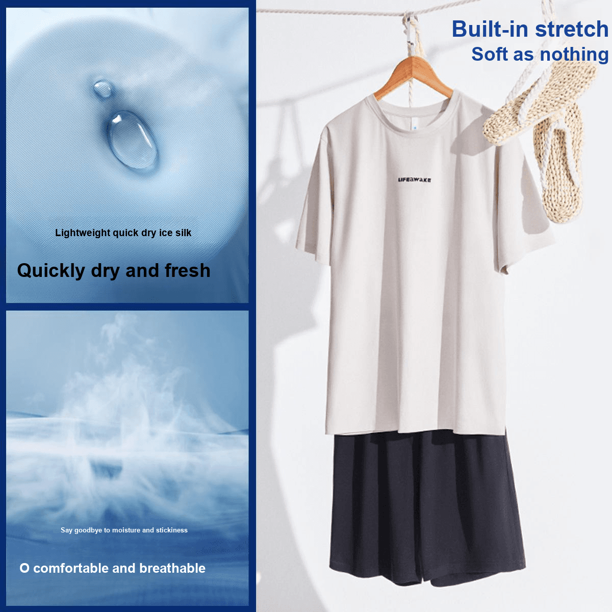 Пижама HLA The Most Breathable Пижамный комплект волшебных цветов Мужская Сумка для покупок - изображение 7