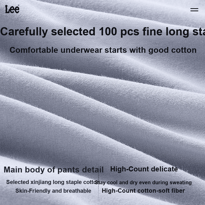 Трусы Lee Нижнее белье Подарочная коробка Мужской 10A Grade Антибактериальный Sports Breathable Боксеры - изображение 5