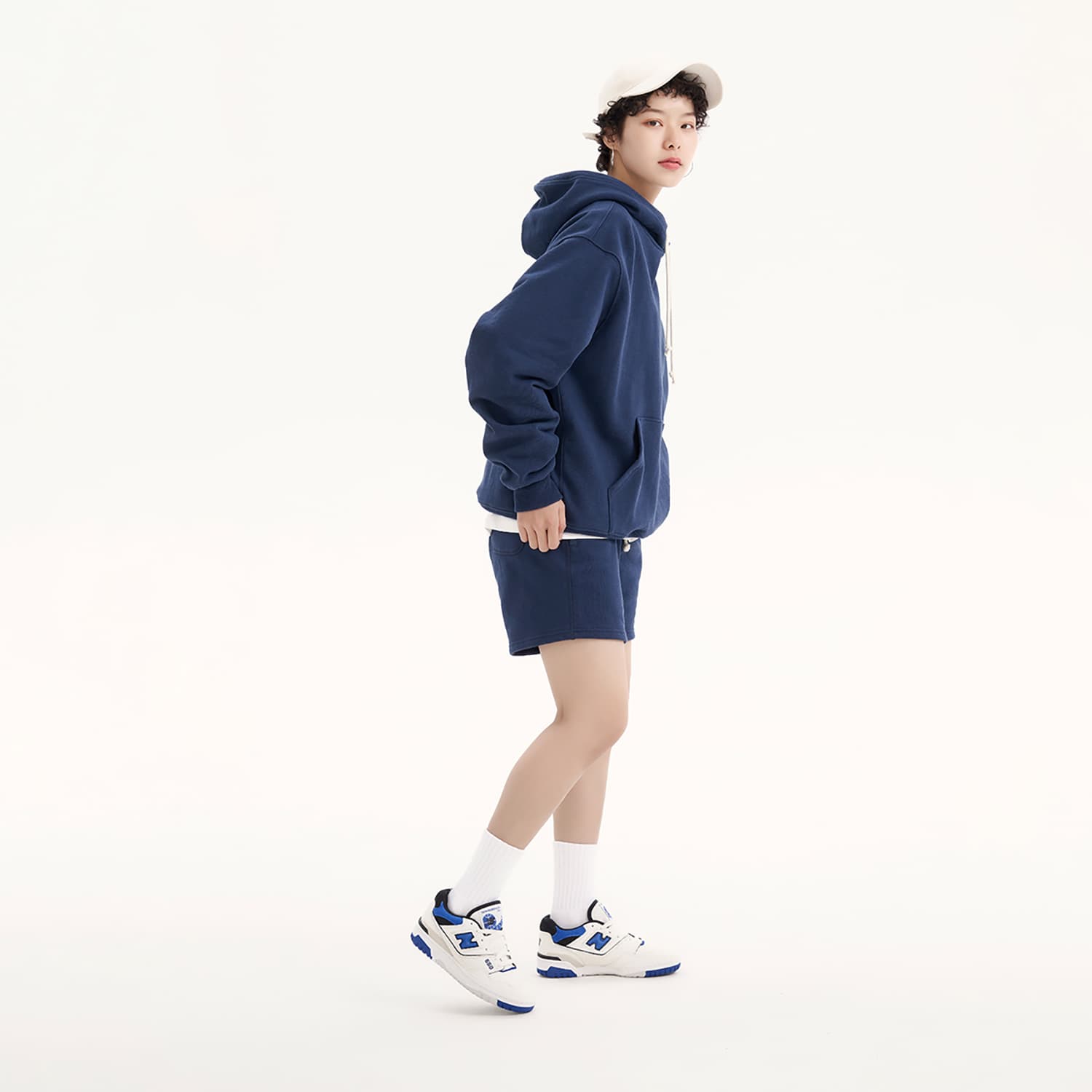Ретро баскетбольные кроссовки New Balance 550 Cream Blue - изображение 10