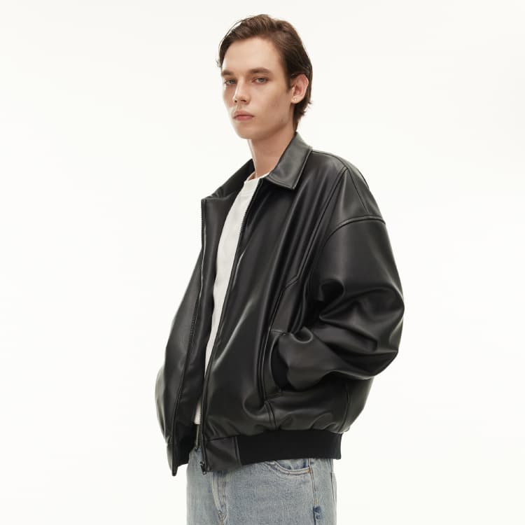 Кожаная куртки DIMC Jacket Black - изображение 3