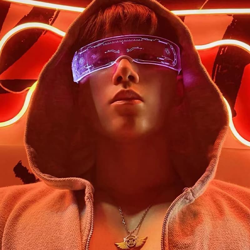 Очки AAJF Y2K Cyberpunk LED Sunglasses White - изображение 7