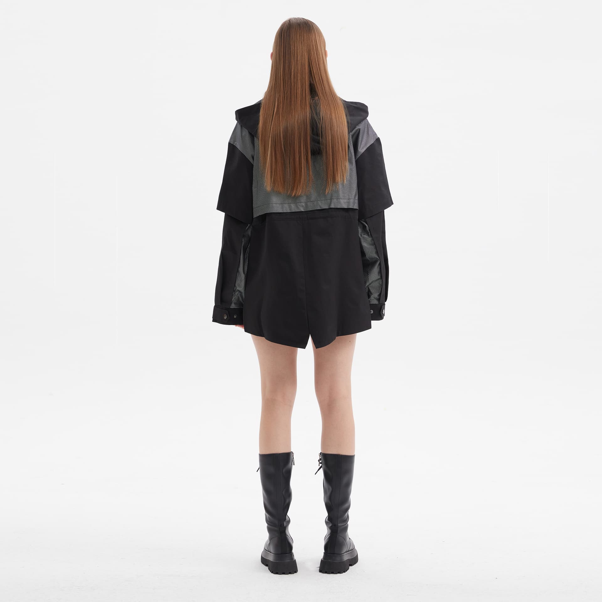 Куртка Valeria Obbaco SS21 Logo Reflective Mesh Hoodie Jacket - изображение 5