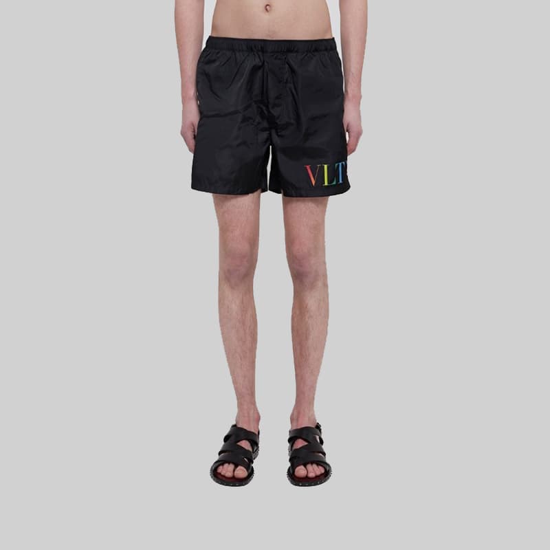 Шорты Valentino SS21 VLTN Printed Swim Shorts Black - изображение 4