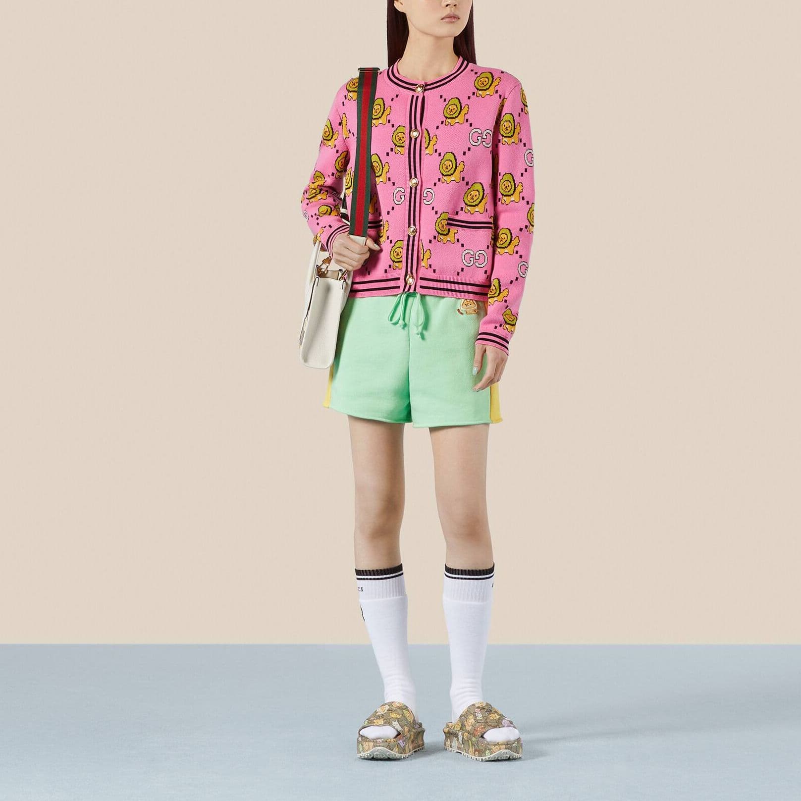 Шорты GUCCI SS23 Animal Embroidery Shorts - изображение 2