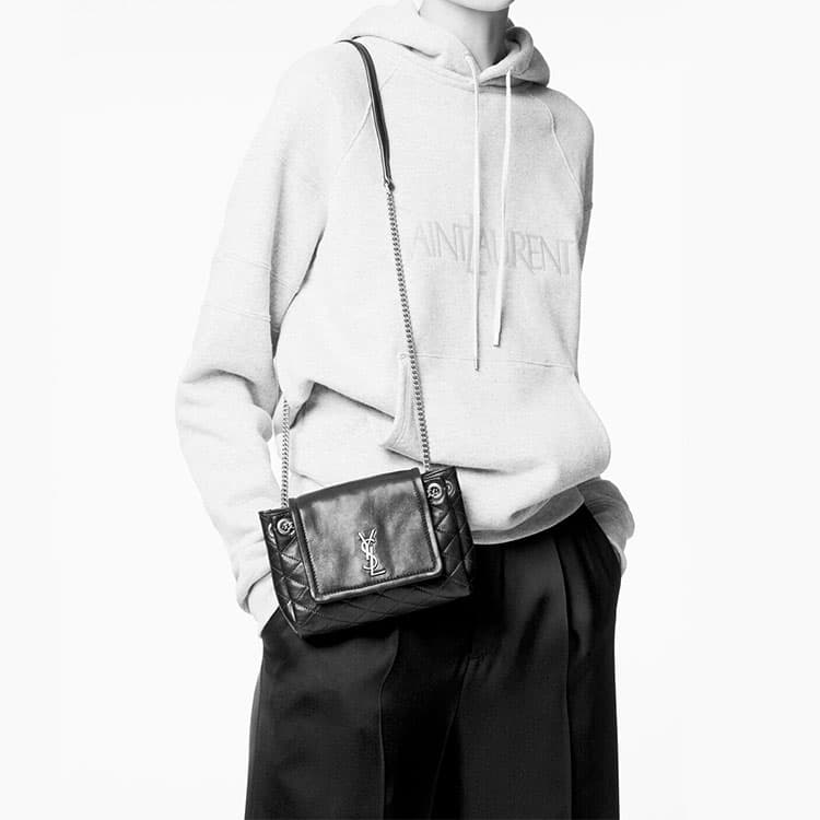 Мини-сумка Saint Laurent Nolita White - изображение 7