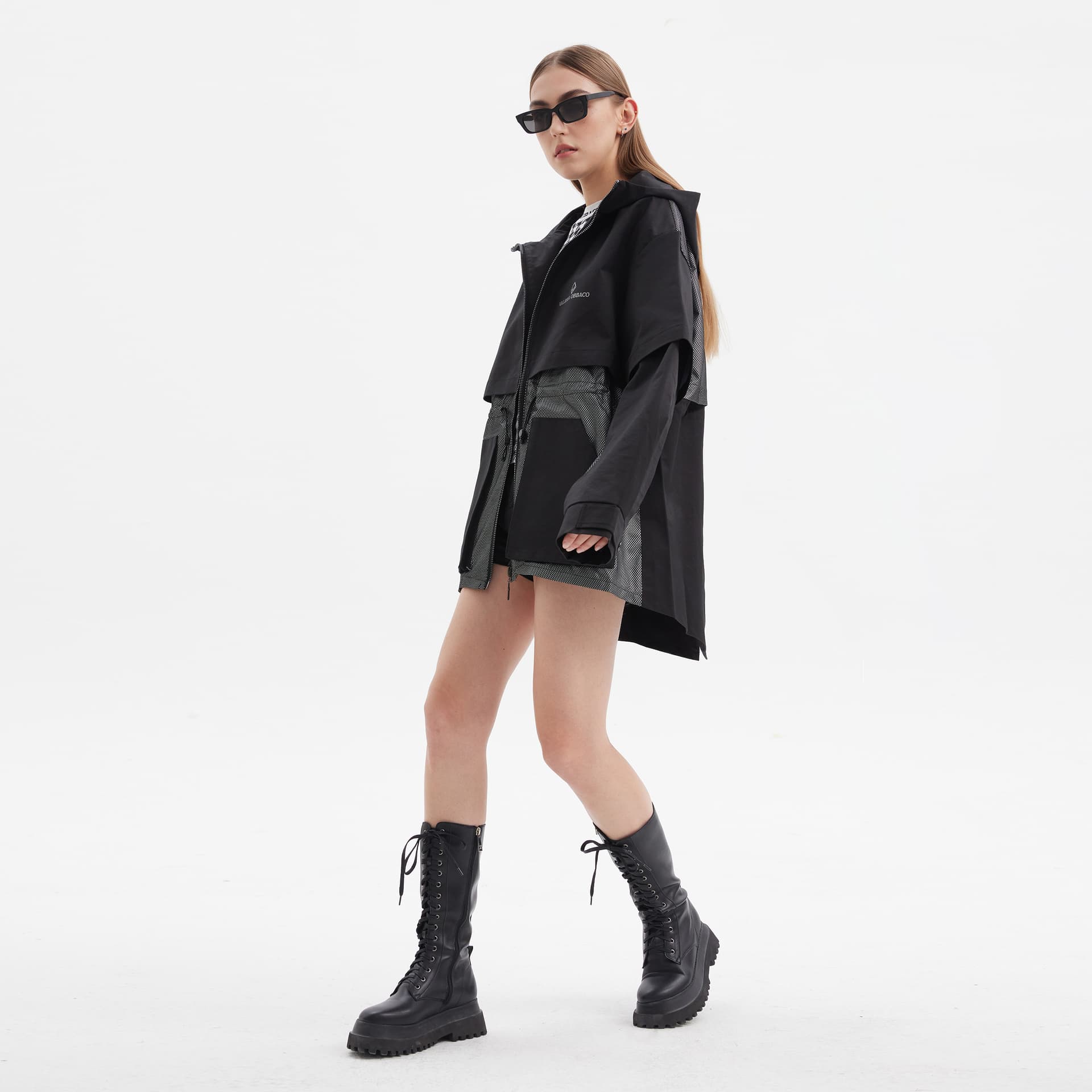Куртка Valeria Obbaco SS21 Logo Reflective Mesh Hoodie Jacket - изображение 7