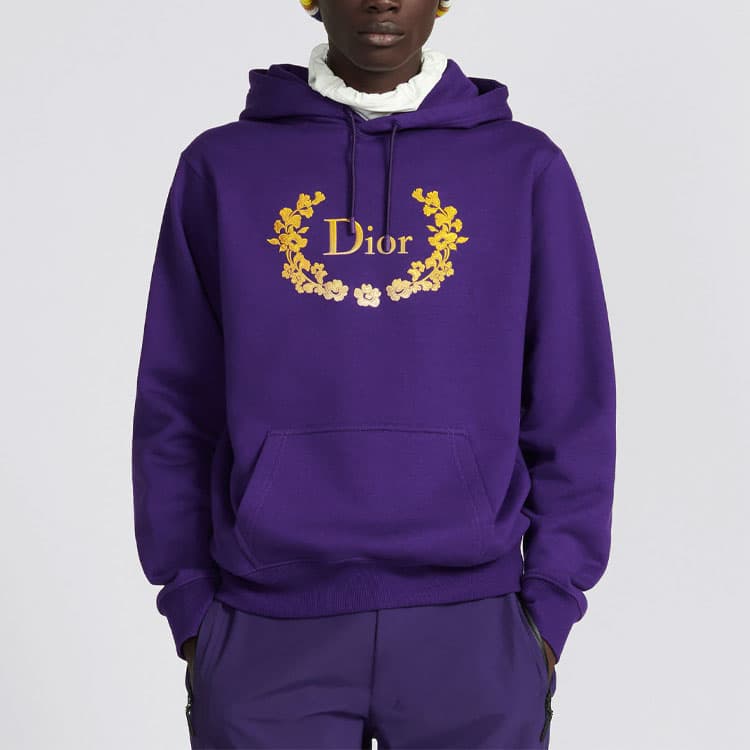 Худи Dior SS22 Logo Embroidered Hoodie Purple - изображение 3