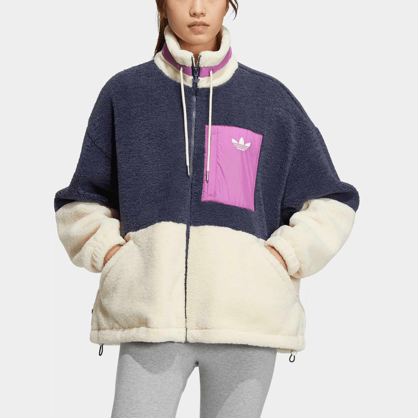 Куртка adidas originals Short Sherpa Jk Logo - изображение 4