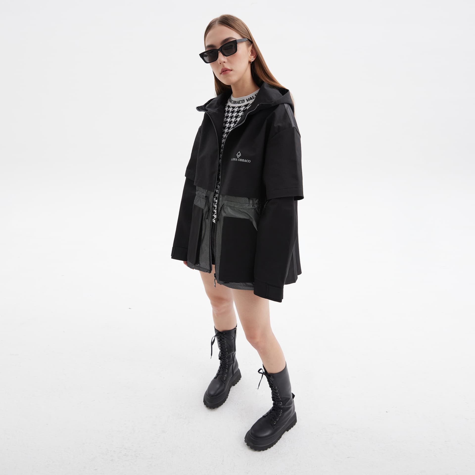 Куртка Valeria Obbaco SS21 Logo Reflective Mesh Hoodie Jacket - изображение 10