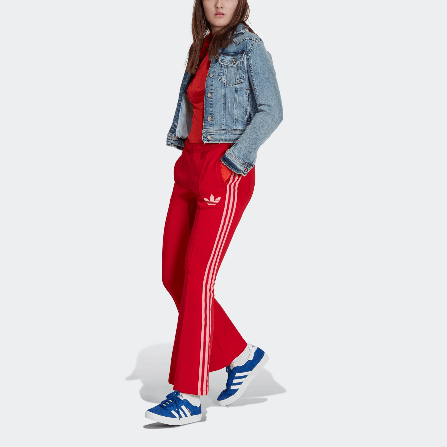 Штаны adidas Originals Flared Tp Red - изображение 2