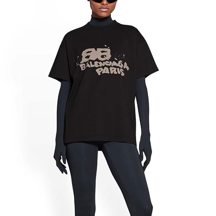 Футболка Balenciaga SS23 Hand Drawn Bb Icon LogoT - изображение 7