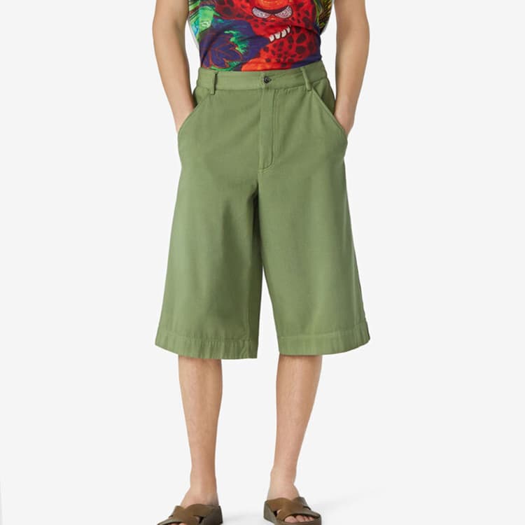 Шорты KENZO Olive Green Shorts - изображение 4