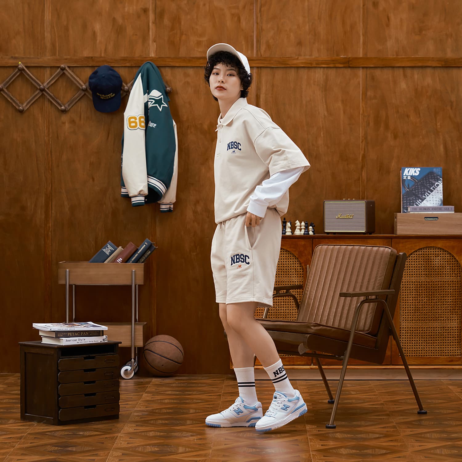 Ретро баскетбольные кроссовки New Balance 550 Light Blue White - изображение 6