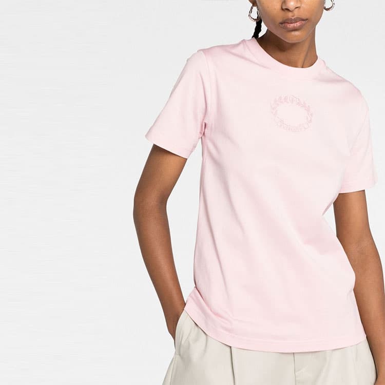 Футболка Burberry SS23 Logo Embroidered T-Shirt Pink — фото 3