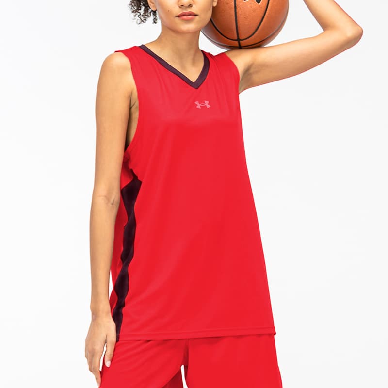Баскетбольная майка Under Armour Basketball Tank Red - изображение 4