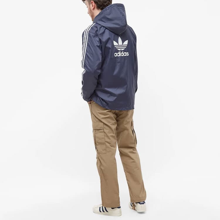 Куртка adidas Originals Logo Hoodie Jacket Blue - изображение 2