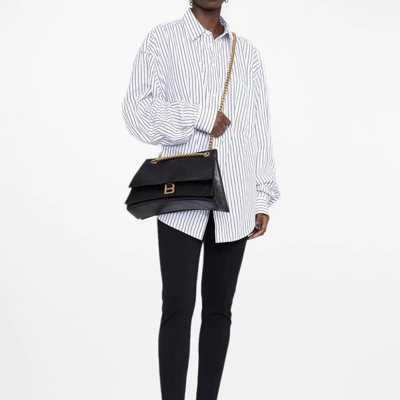 Сумка через плечо Balenciaga Crush Black Gold - изображение 6