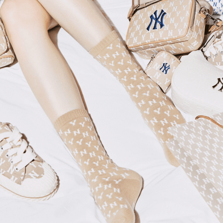 Носки MLB Retro Mid-Calf Socks Khaki - изображение 2