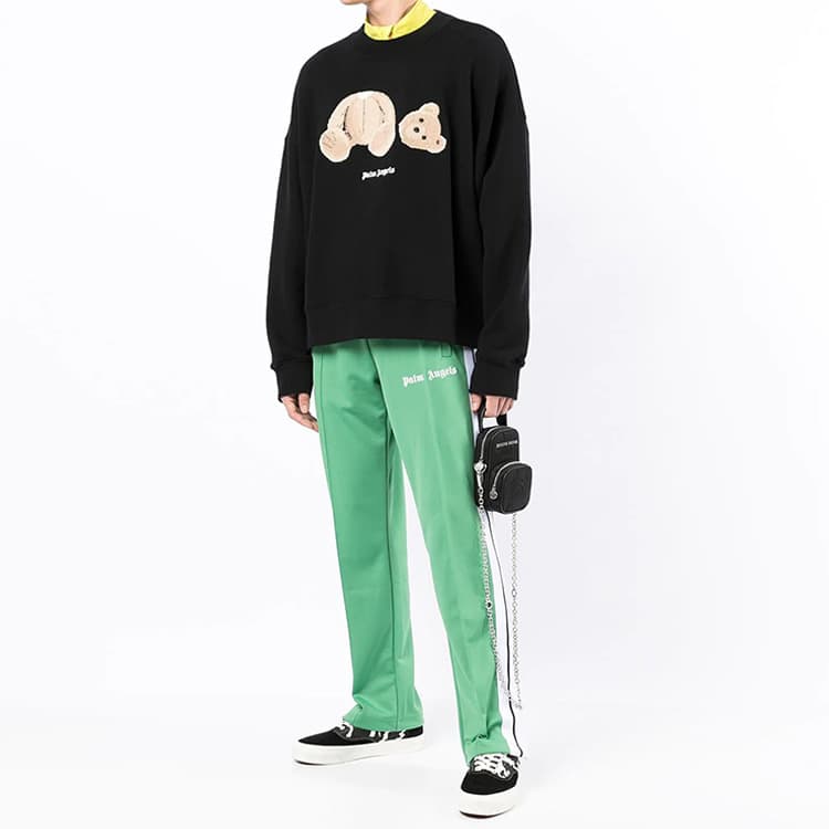 Кофта Palm Angels Bear Print Sweatshirt Black — фото 5