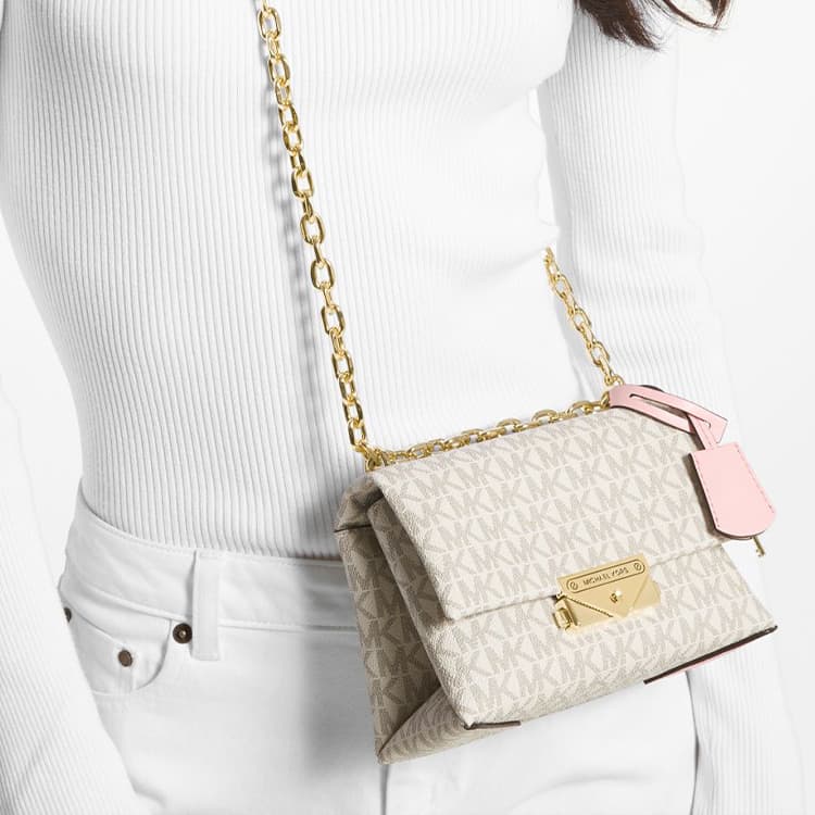 Сумка через плечо Michael Kors Cece 18 Small Shoulder Bag White Pink - изображение 8