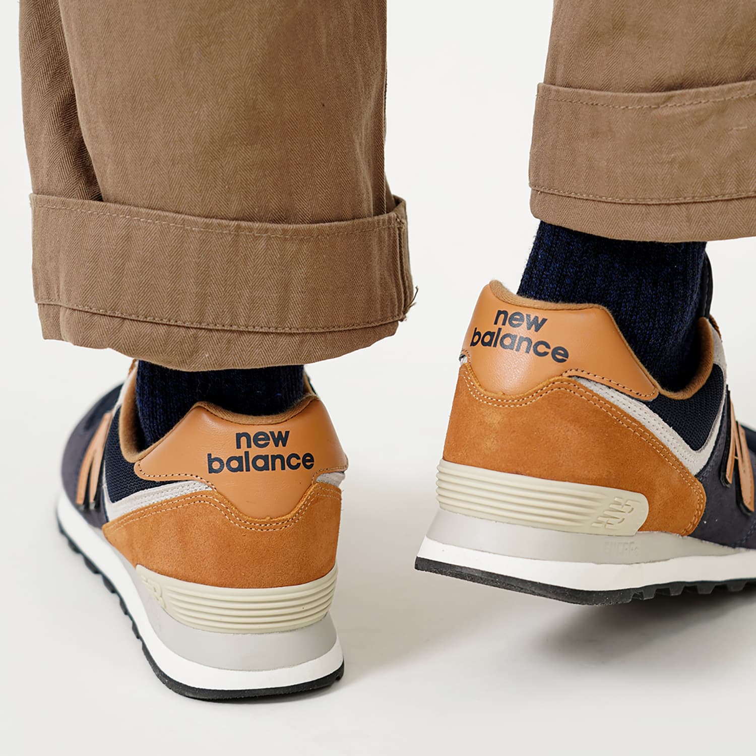 Кроссовки для бега New Balance 574 V2 Blue Brown - изображение 7