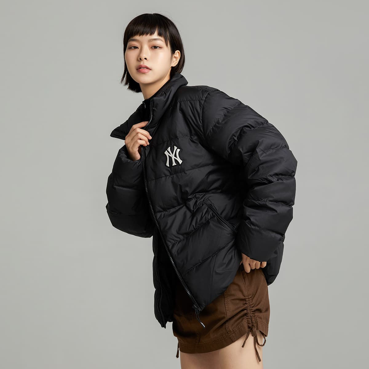 Зимняя куртка MLB Yankees Logo Puffer Jacket Black - изображение 8