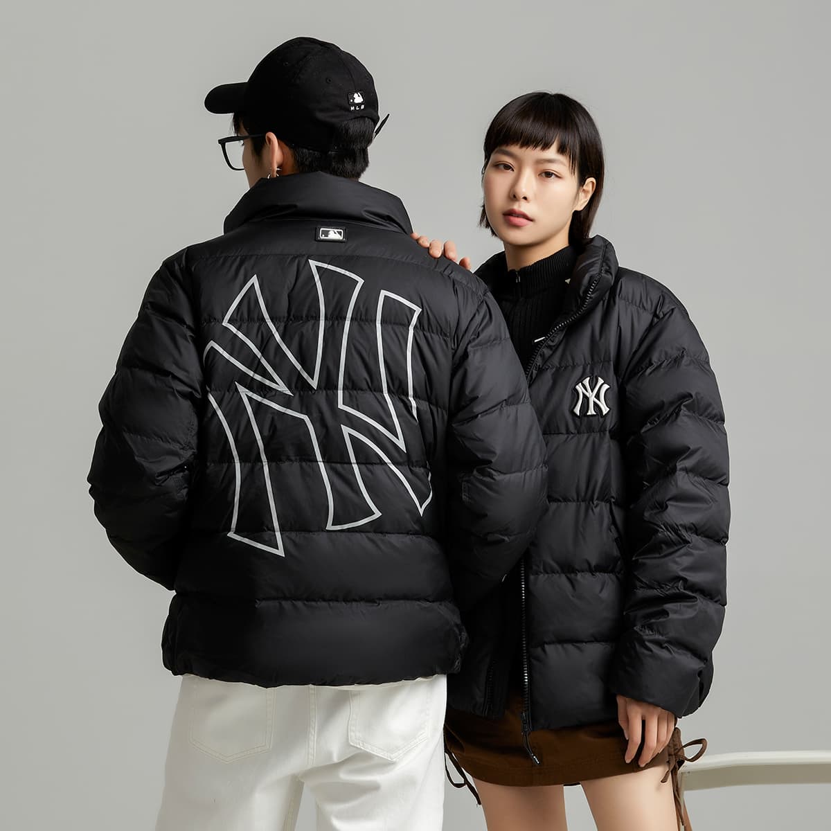 Зимняя куртка MLB Yankees Logo Puffer Jacket Black - изображение 13