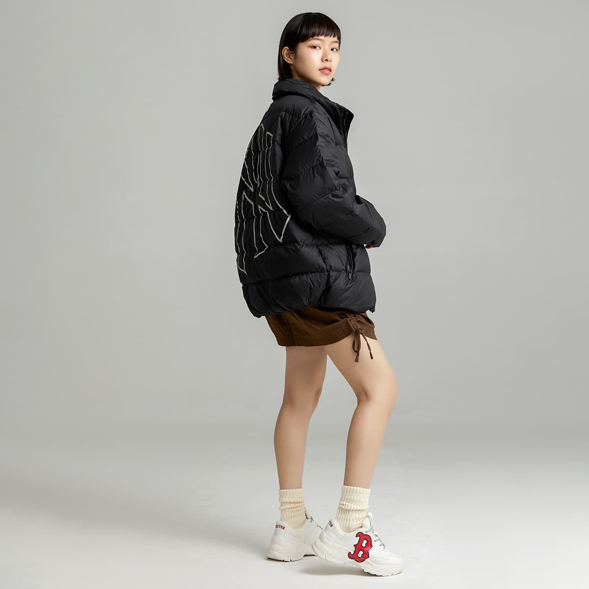 Зимняя куртка MLB Yankees Logo Puffer Jacket Black - изображение 12
