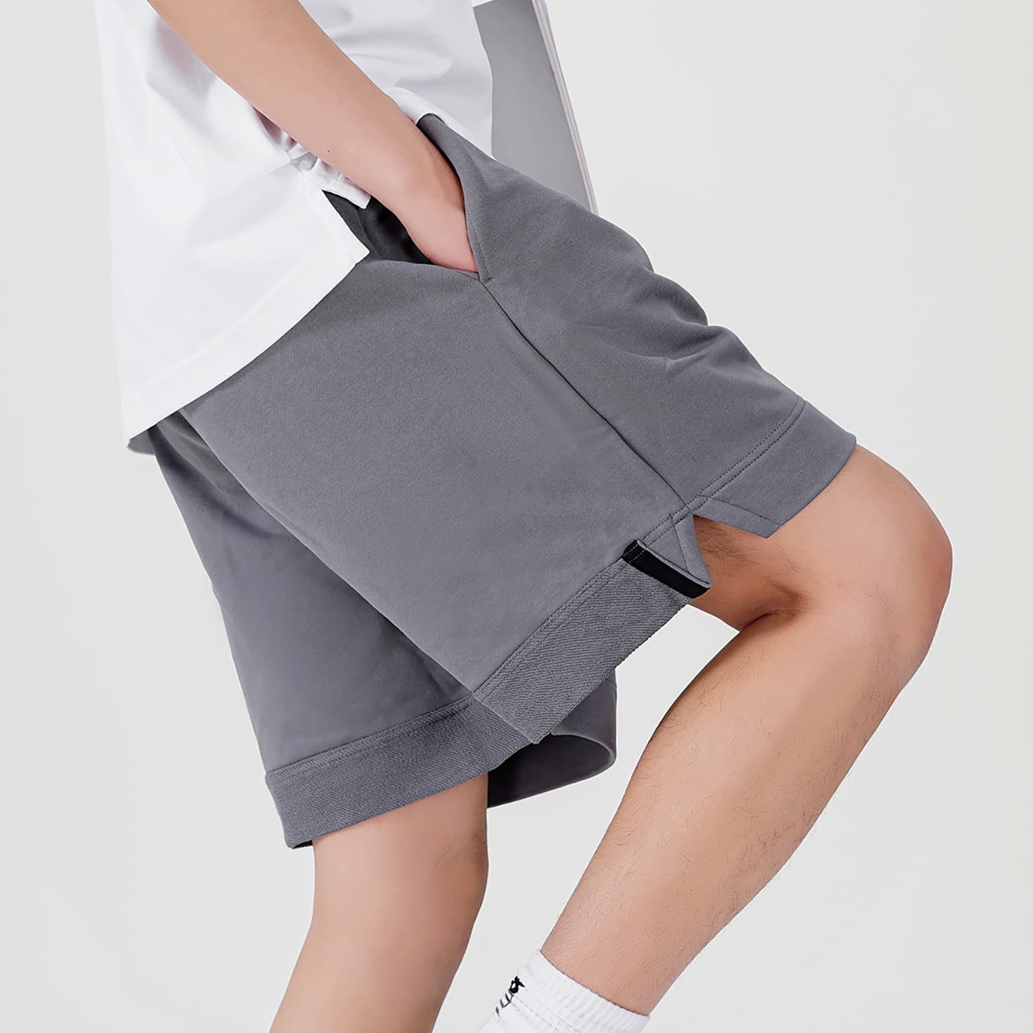Шорты New Balance x nice rice Shorts Grey - изображение 4