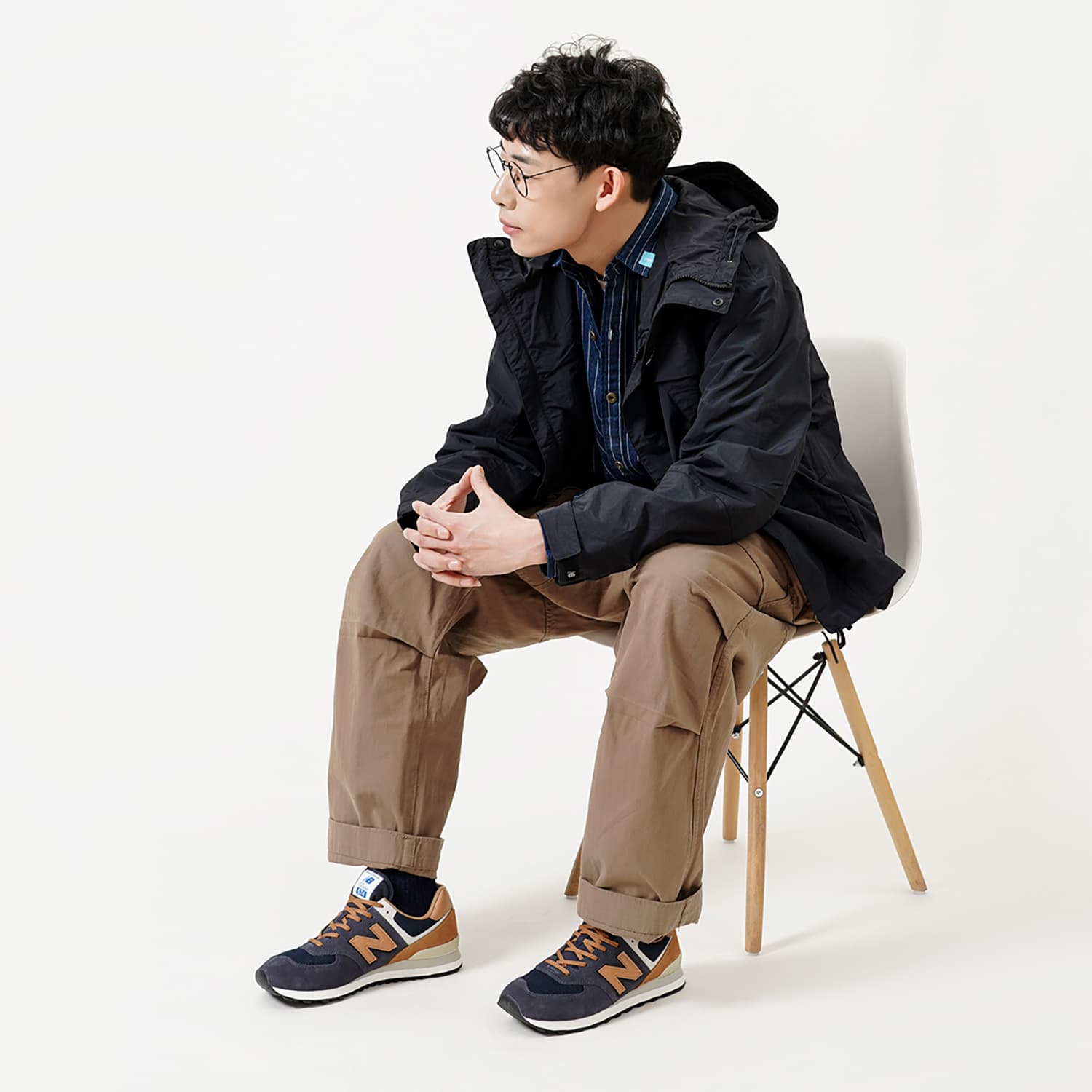 Кроссовки для бега New Balance 574 V2 Blue Brown - изображение 8