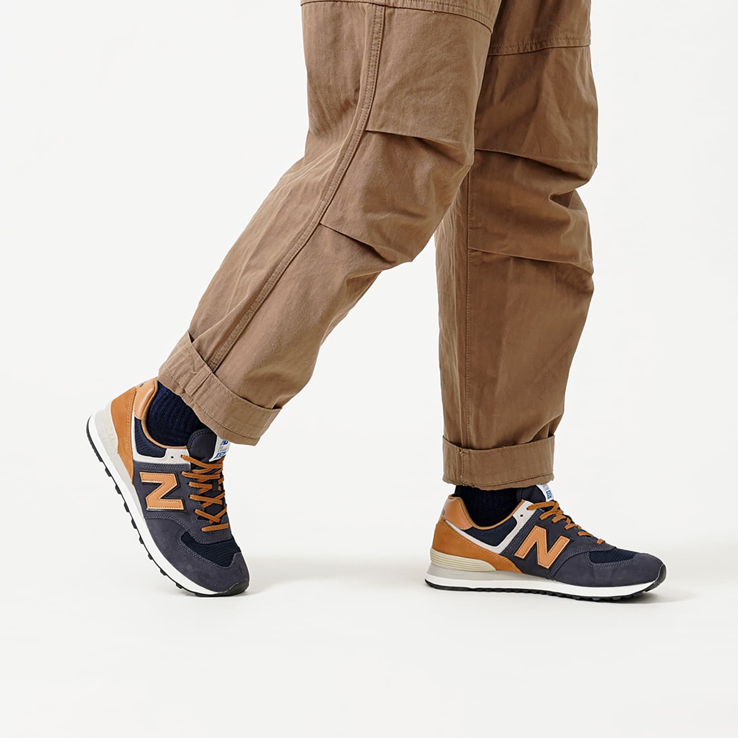 Кроссовки для бега New Balance 574 V2 Blue Brown - изображение 11