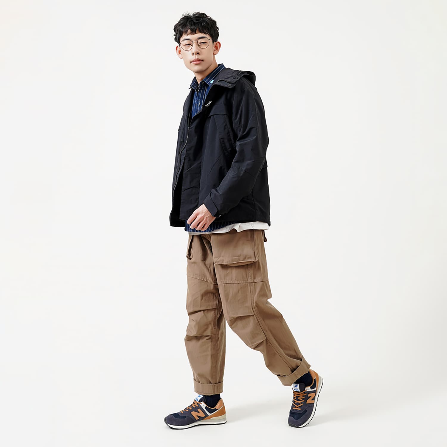 Кроссовки для бега New Balance 574 V2 Blue Brown - изображение 12