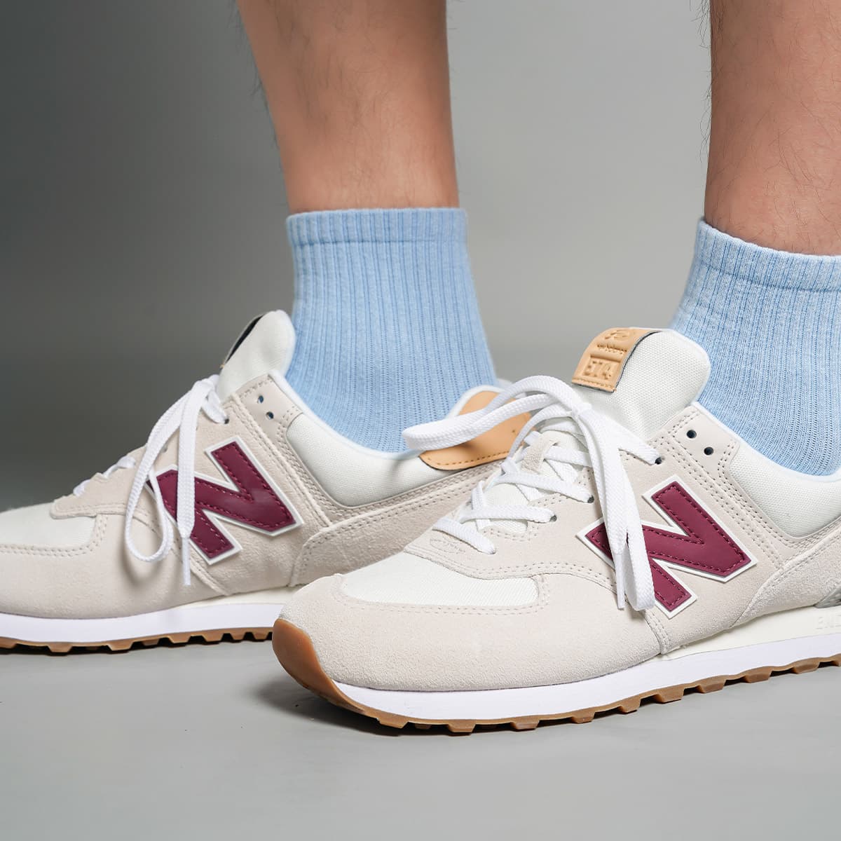 Кроссовки для бега New Balance 574 v2 Beige - изображение 6