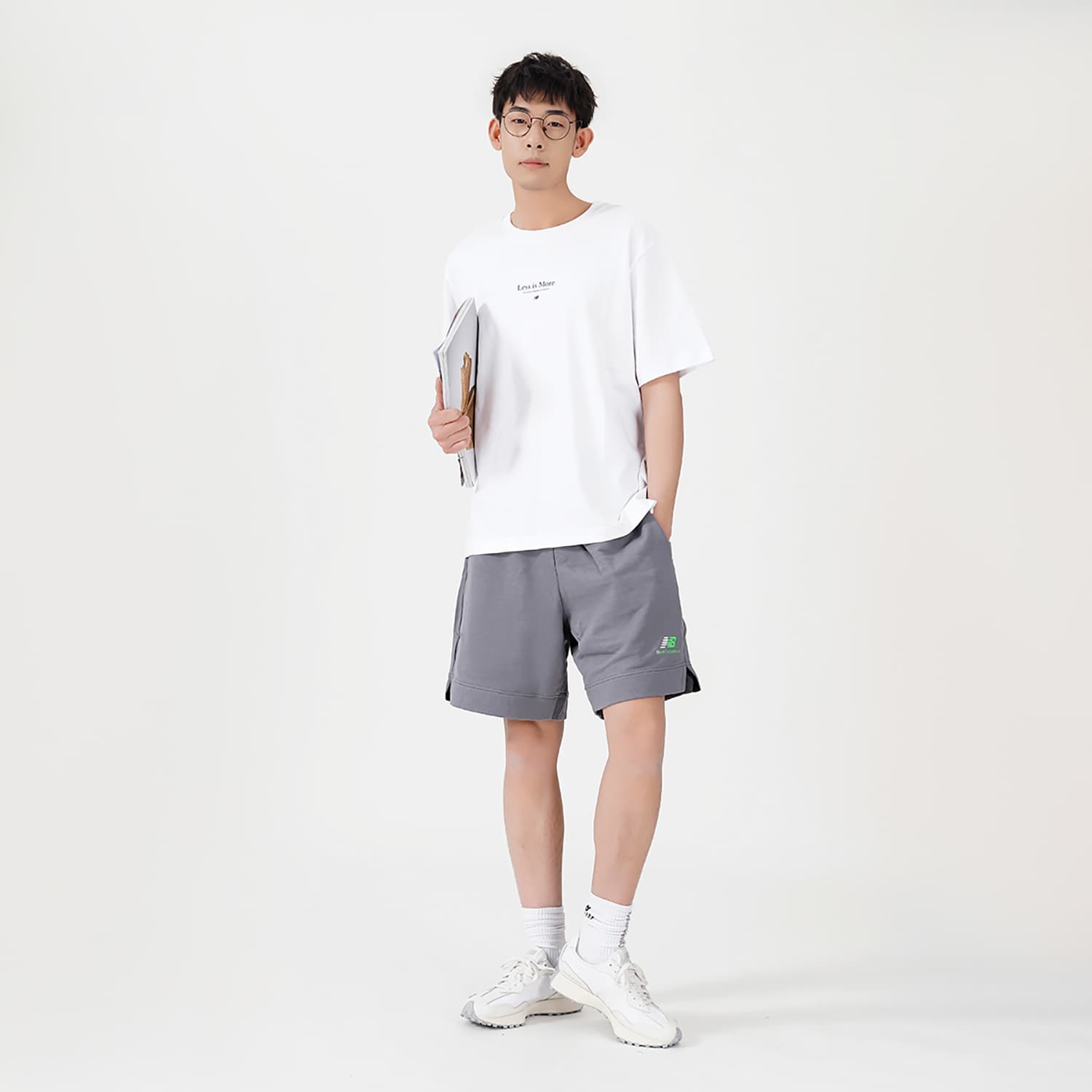 Шорты New Balance x nice rice Shorts Grey - изображение 3