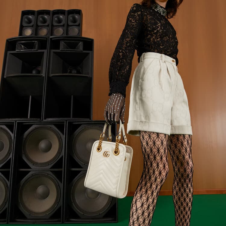 Сумка Gucci Marmont Mini Tote Bag White - изображение 8